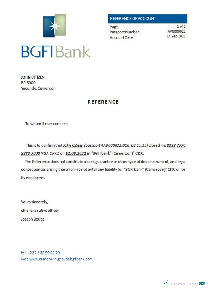 Профессиональный Скачать Камерун BGFI Банк Bonapriso Closure Reference Photoshop Шаблон