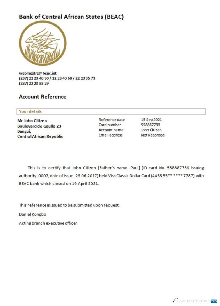 Премиум Скачать Центральноафриканская Республика Банк Центральный African States Closure Reference Photoshop Шаблон