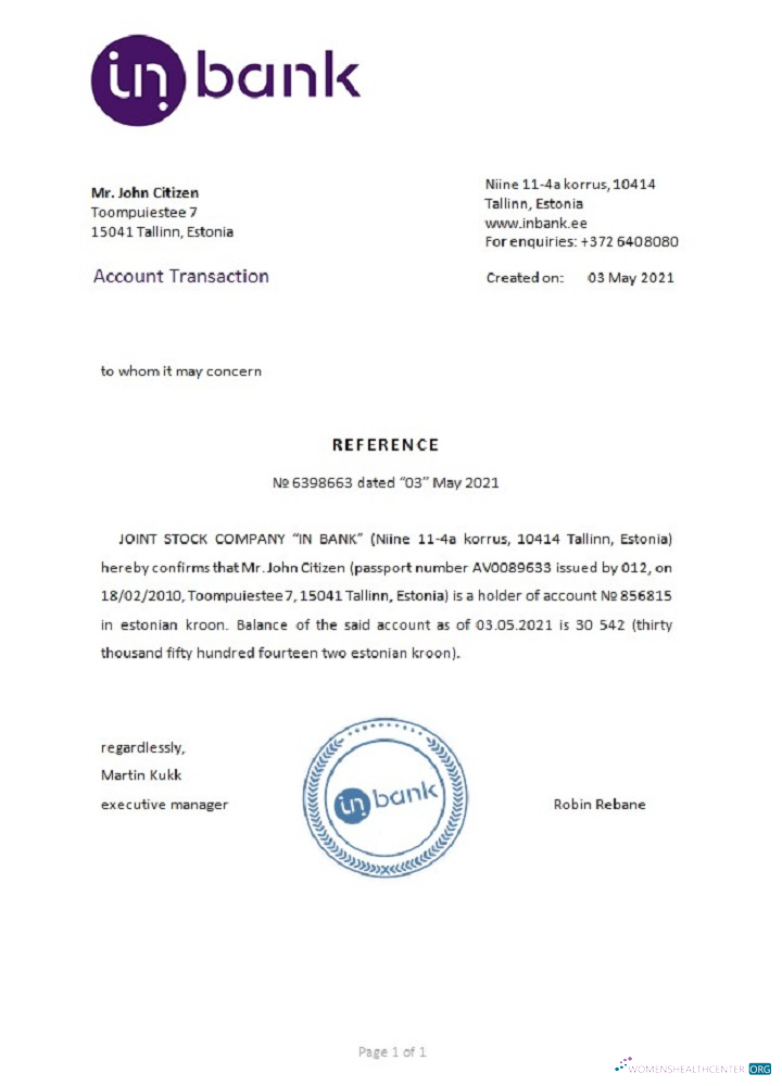 Премиум Скачать Эстония Inbank Reference Photoshop Шаблон