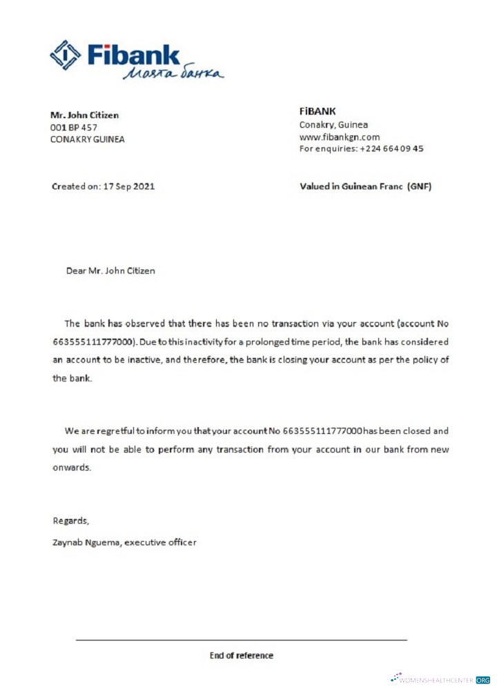 Редактируемый Скачать Гвинея Fibank Closure Reference Photoshop Шаблон