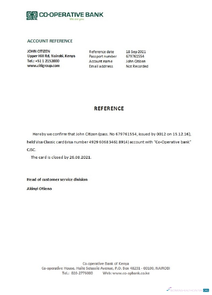 Редактируемый Скачать Кения Co Operative Closure Reference Photoshop Шаблон