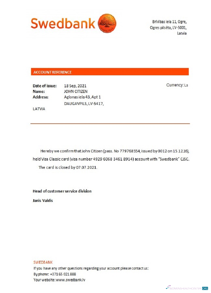Профессиональный Скачать Латвия Swedbank Closure Reference Photoshop Шаблон