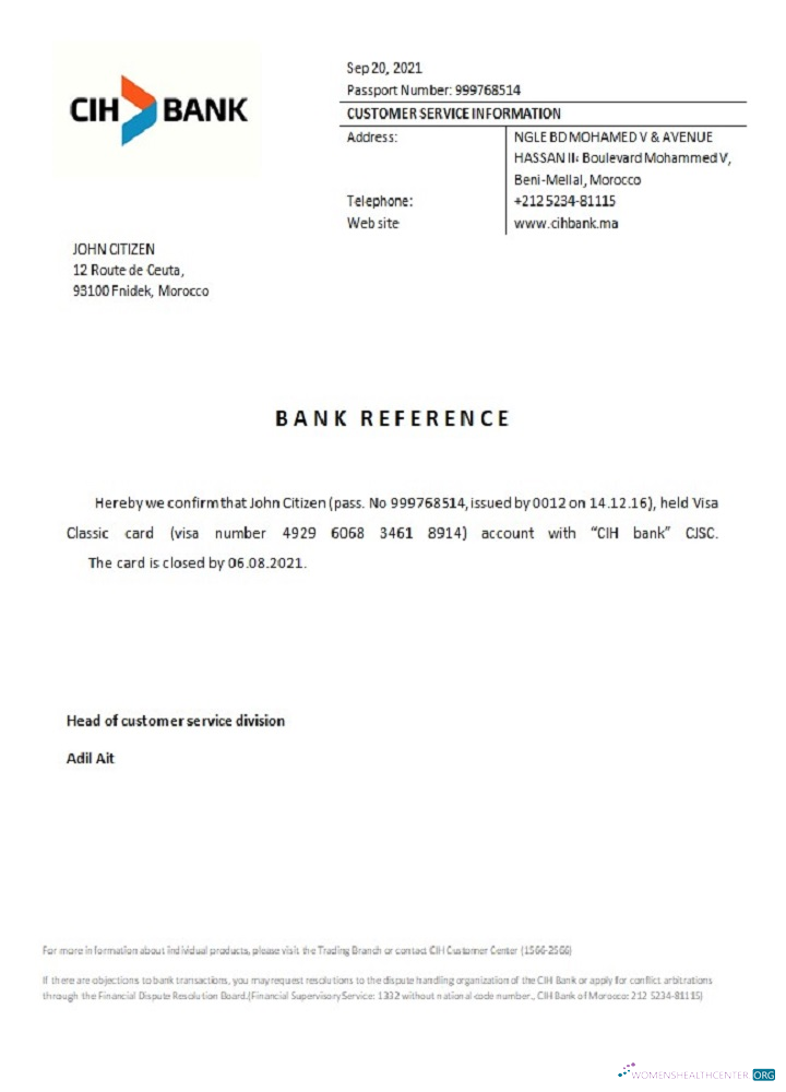 Качественный Скачать Марокко CIH Банк Closure Reference Photoshop Шаблон