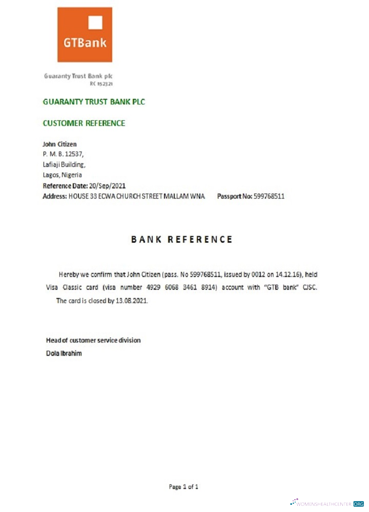 Редактируемый Скачать Нигерия GTBank Closure Reference Photoshop Шаблон