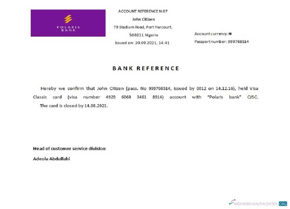 Редактируемый Скачать Нигерия Polaris Банк Closure Reference Photoshop Шаблон