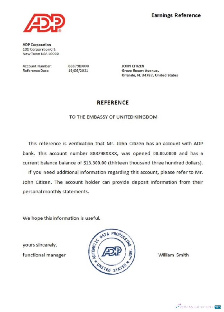 Редактируемый Скачать USA ADP Reference Photoshop Шаблон
