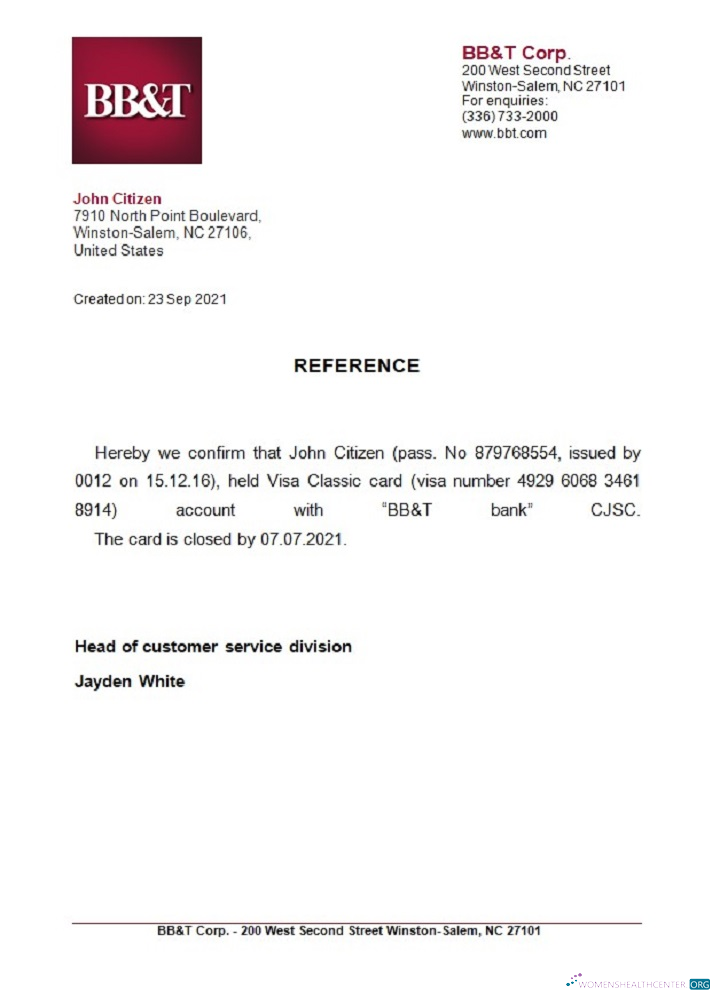 Премиум Скачать USA BB&T Closure Reference Photoshop Шаблон
