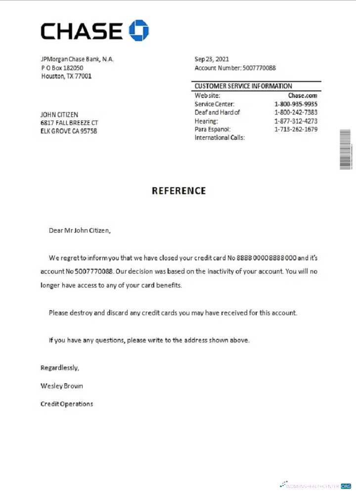 Качественный Скачать USA Chase Closure Reference Photoshop Шаблон