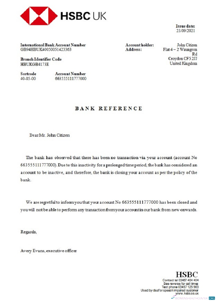 Премиум Скачать Великобритания HSBC Closure Reference2 Photoshop Шаблон