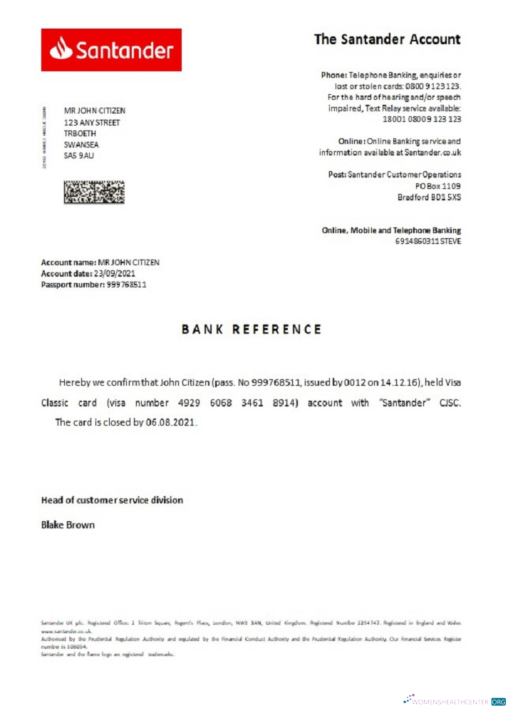 Профессиональный Скачать Великобритания Santander Closure Reference Photoshop Шаблон
