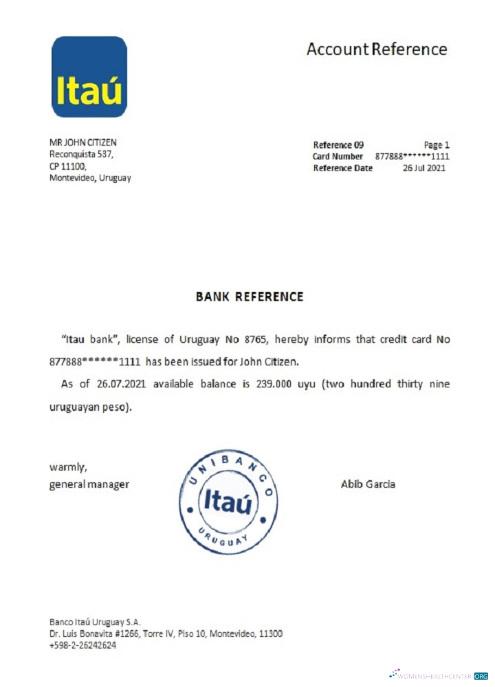 Премиум Скачать Уругвай Itau Банк Reference Photoshop Шаблон