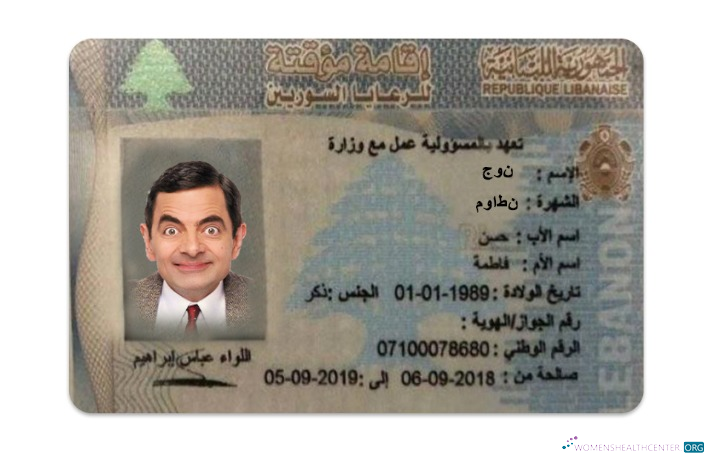 Реалистичный Скачать Ливан Residence Permit Photoshop Шаблон