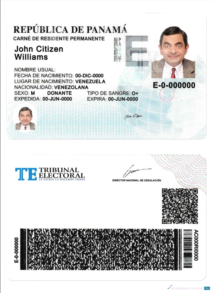 Премиум Скачать Панама Resident Permit Photoshop Шаблон