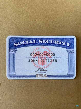 Premium Herunterladen USA SSN Foto-Look Papier Hintergrund Vorderseite Photoshop Vorlage