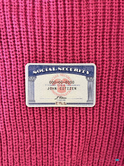 Hochwertige Herunterladen USA SSN Foto-Look Rosa Textil Hintergrund Vorderseite Photoshop Vorlage