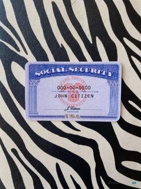Editierbare Herunterladen USA SSN Foto-Look Zebra Hintergrund Vorderseite Photoshop Vorlage