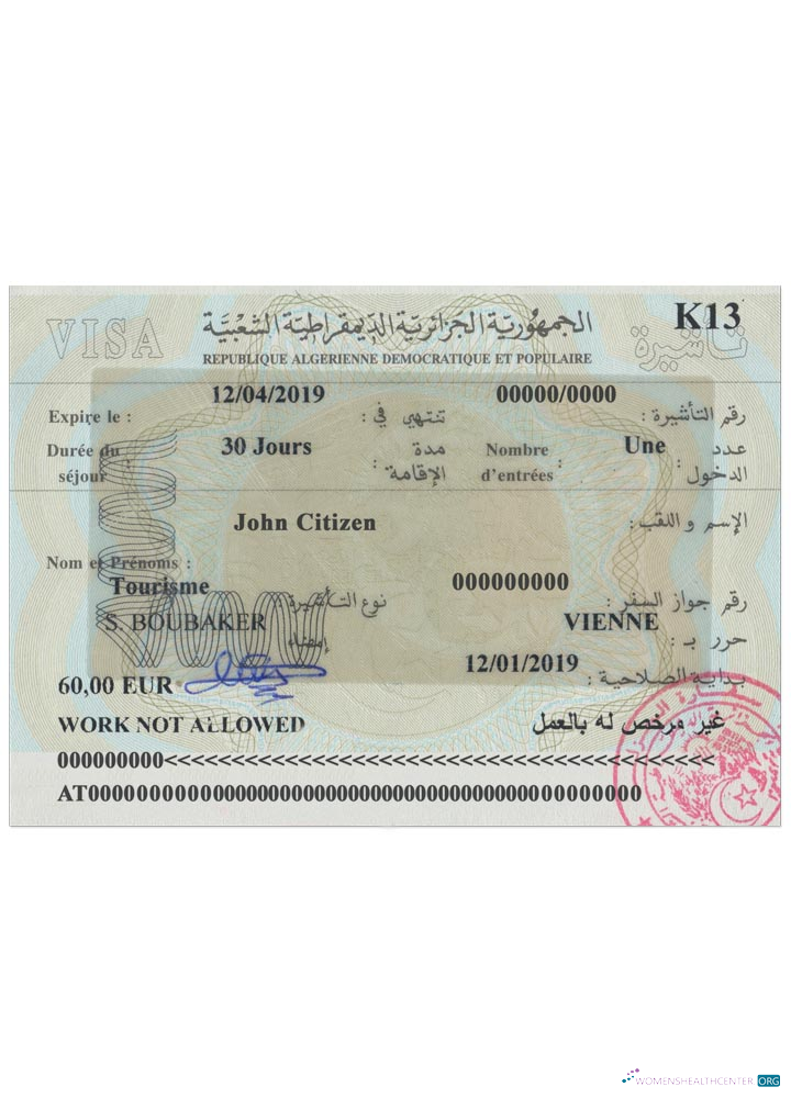 Premium Télécharger Algérie Visa Photoshop Modèle