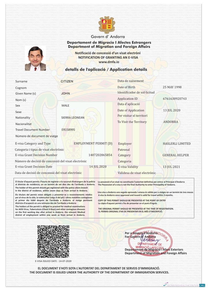 Réaliste Télécharger Andorre E Visa Photoshop Modèle