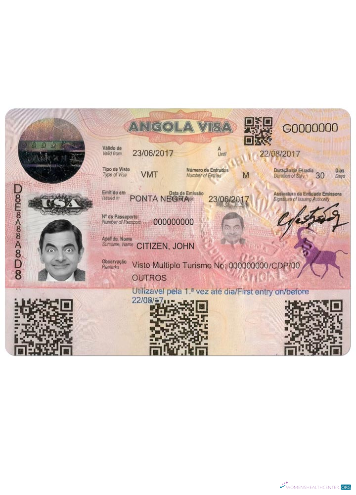 Professionnel Télécharger Angola Entry Visa Version 2 Photoshop Modèle