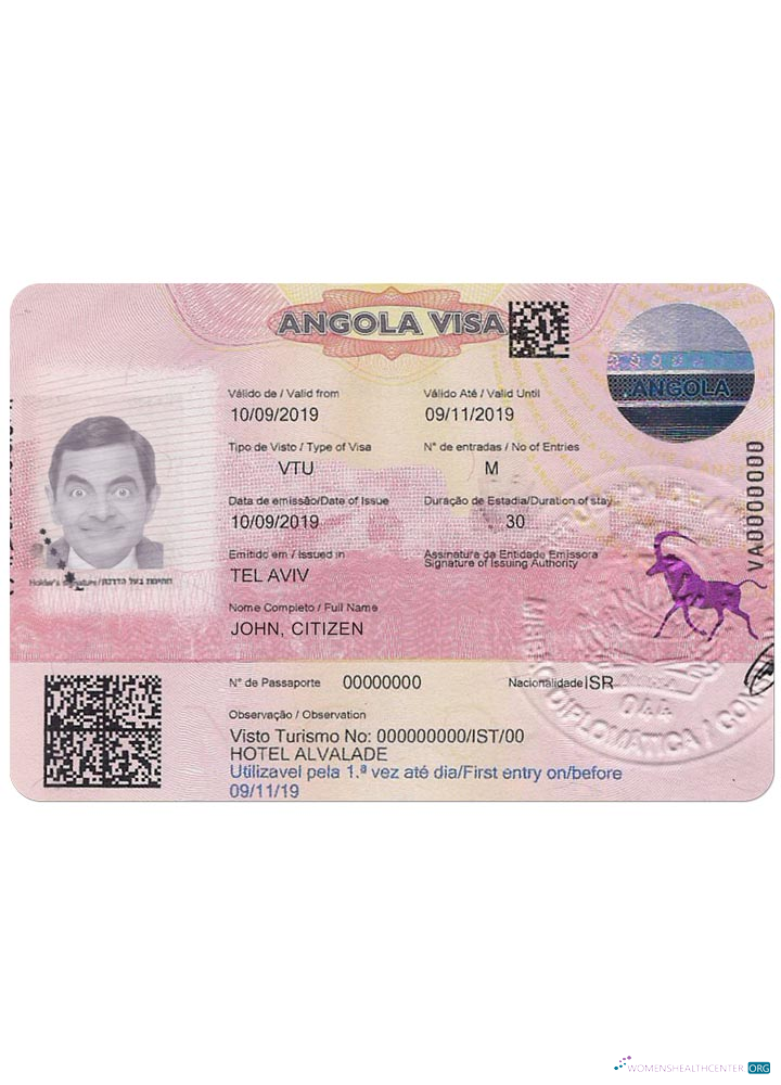 Qualité Télécharger Angola Visa Photoshop Modèle