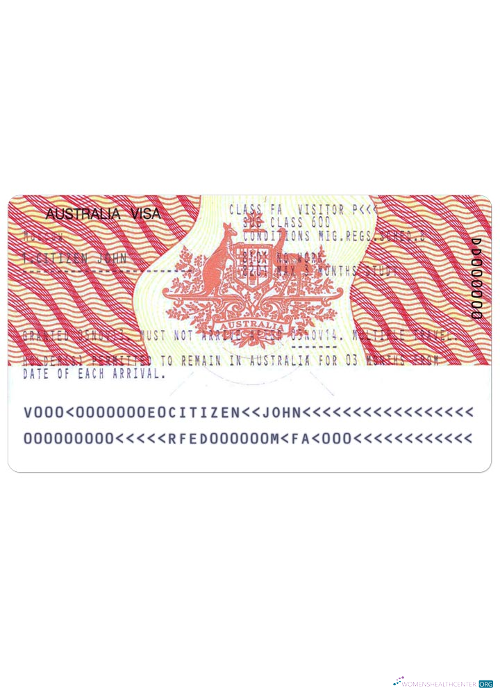 Réaliste Télécharger Australie Visa Photoshop Modèle