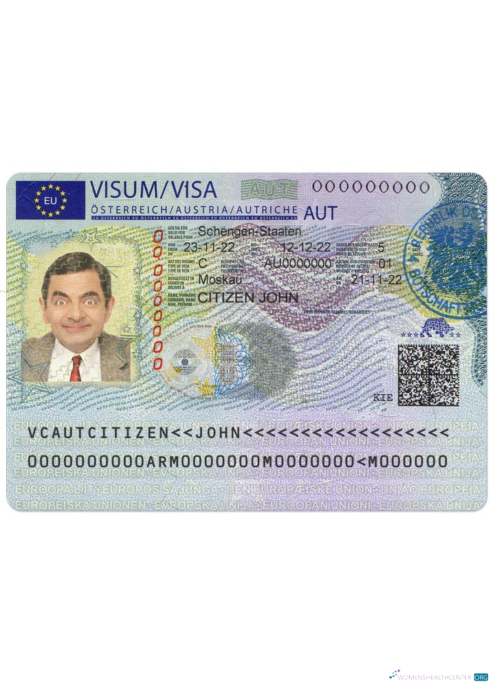 Réaliste Télécharger Autriche SCHENGEN VISA FROM AUSTRIAN EMBASSY (2022) Photoshop Modèle