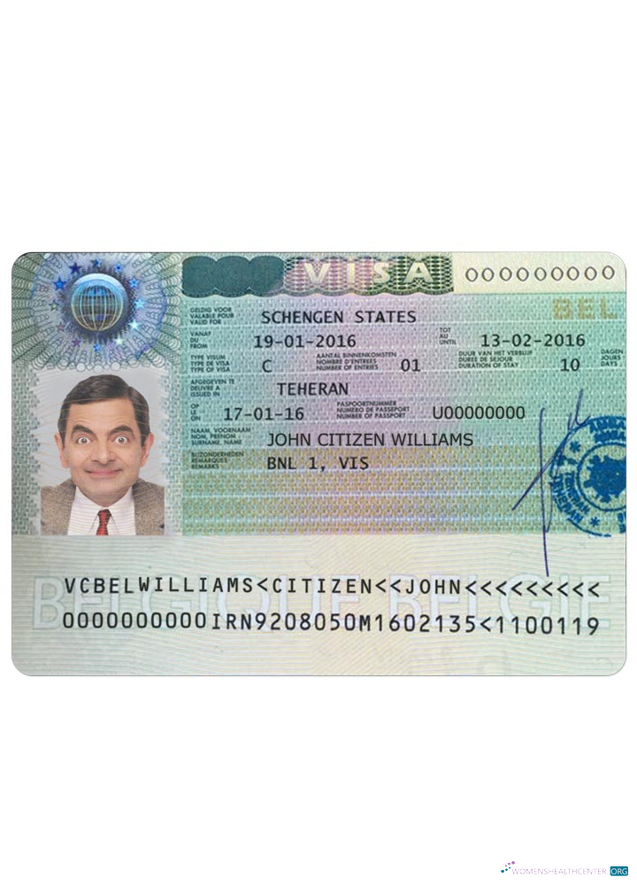 Modifiable Télécharger Belgique Visa Photoshop Modèle