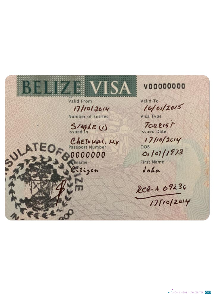 Premium Télécharger Belize Visa (2) Photoshop Modèle