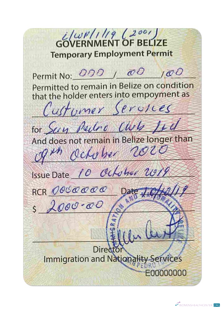 Premium Télécharger Belize Work Visa Photoshop Modèle