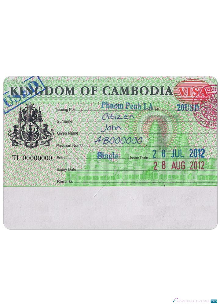 Modifiable Télécharger Cambodge Visa Photoshop Modèle