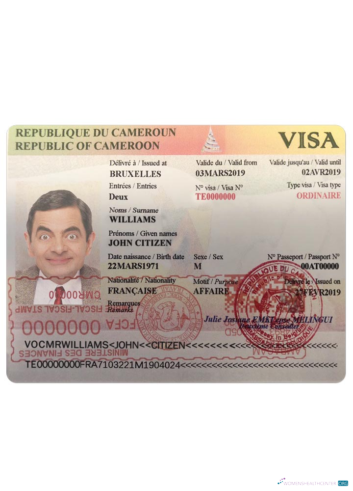 Premium Télécharger Cameroun Visa Photoshop Modèle