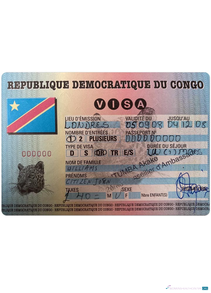 Qualité Télécharger Congo Visa Photoshop Modèle