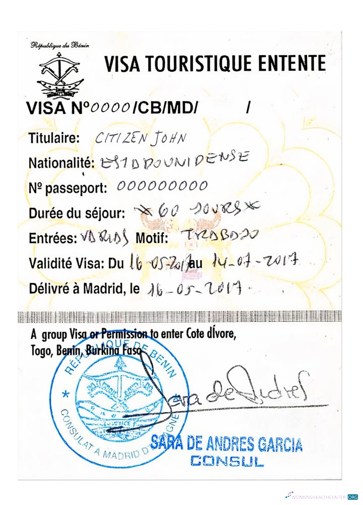 Qualité Télécharger Côte D'Ivoire, Togo, Bénin, Burkina Faso Tourist Visa Photoshop Modèle