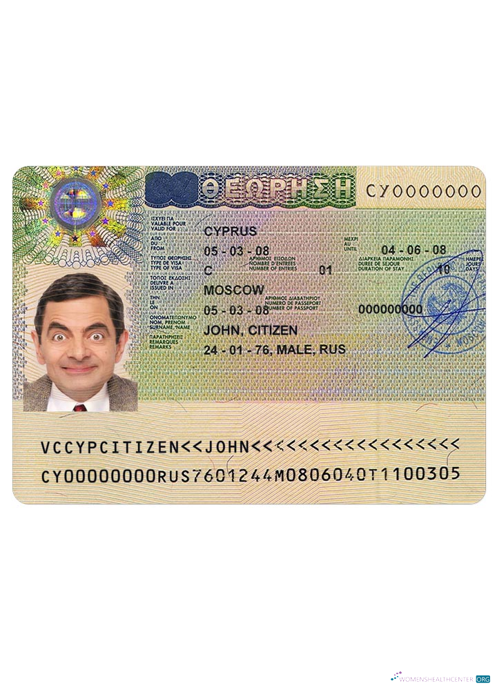 Premium Télécharger Chypre Visa Photoshop Modèle