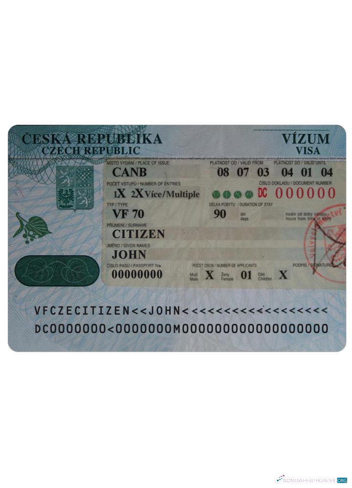 Réaliste Télécharger Tchéquie Visa Photoshop Modèle