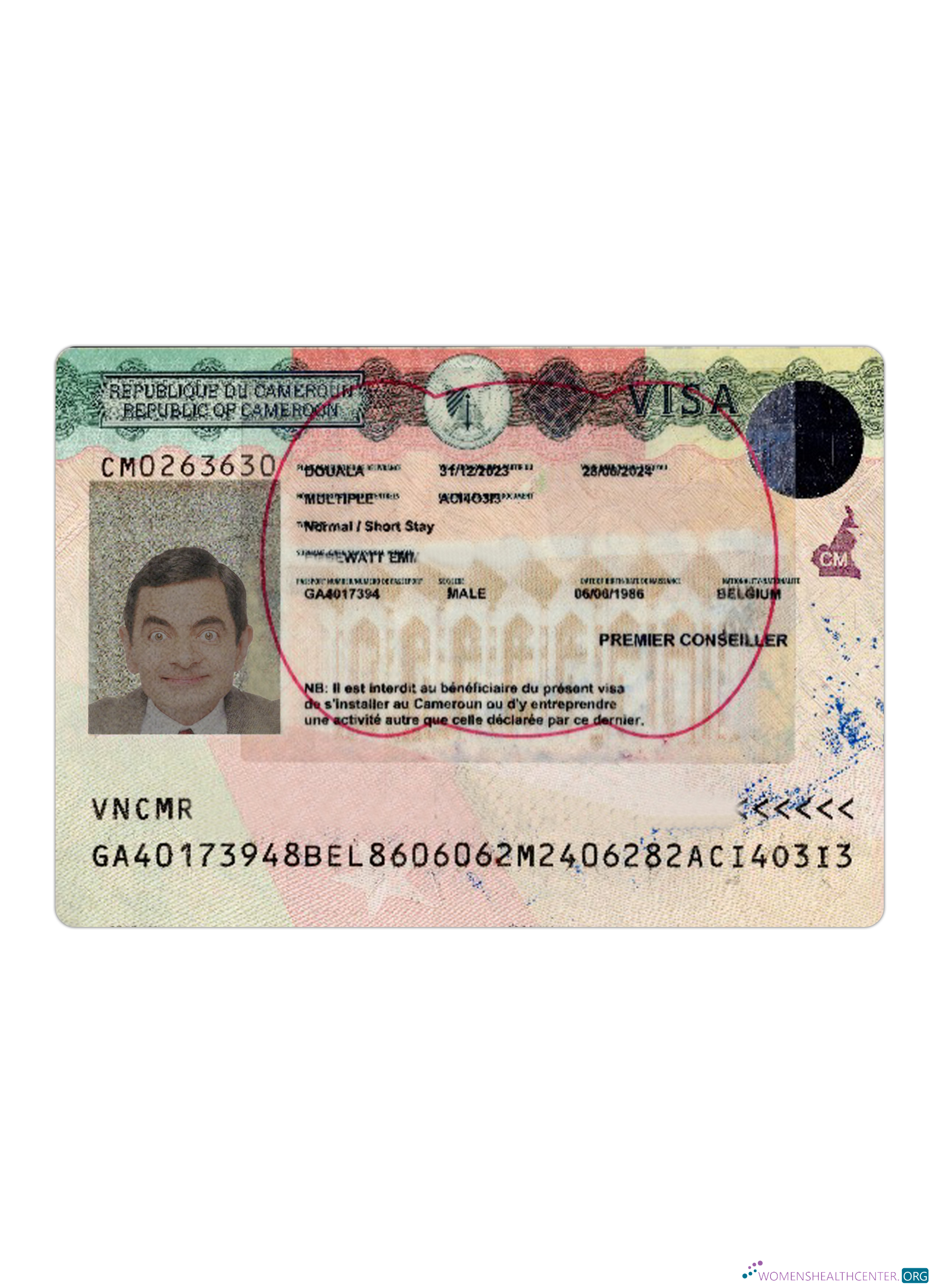 Premium Télécharger Cameroun Voyage Visa Version 2 Photoshop Modèle