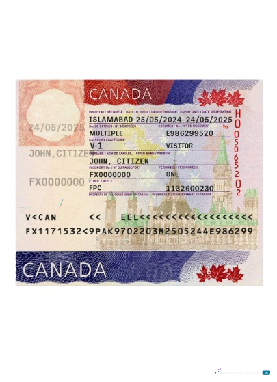 Premium Télécharger Canada Voyage Visa 2024 Présent Photoshop Modèle