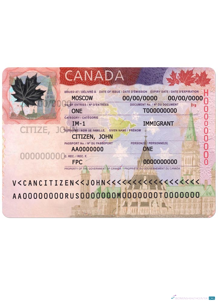 Premium Télécharger Canada Visa Nouveau Version Photoshop Modèle