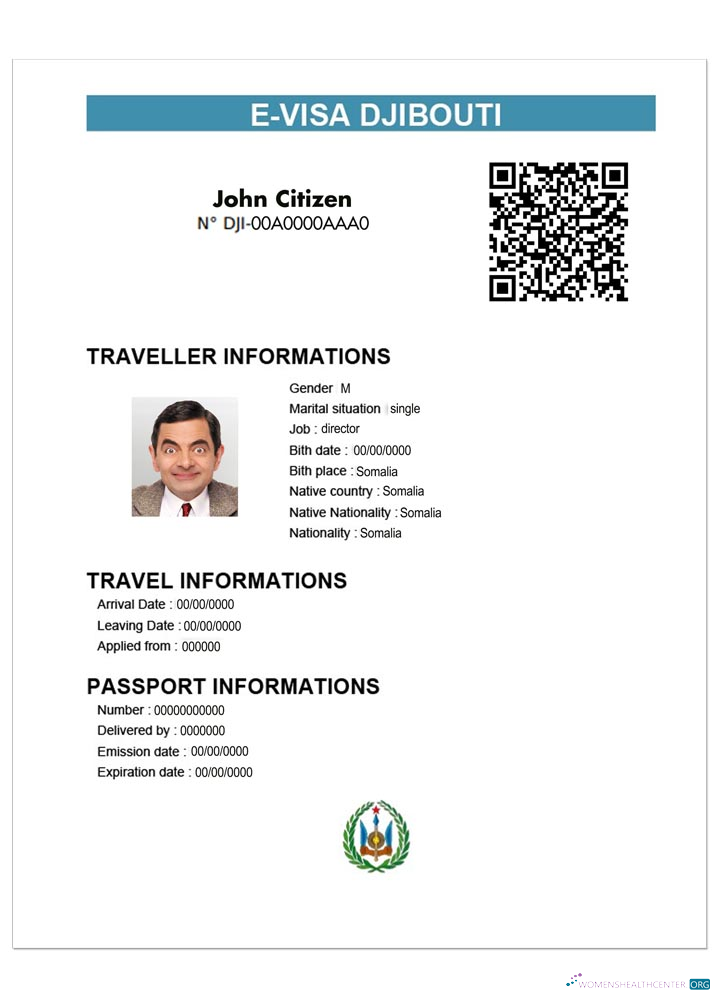 Qualité Télécharger Djibouti E Visa Photoshop Modèle