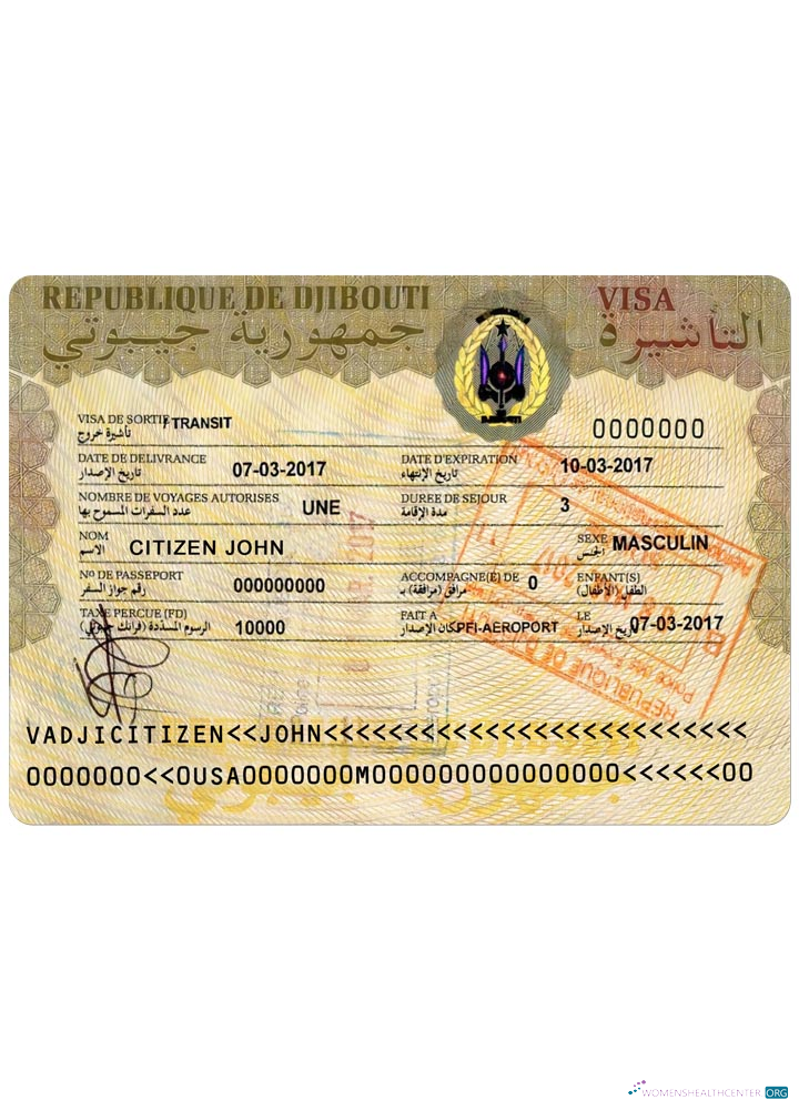 Professionnel Télécharger Djibouti Voyage Visa Photoshop Modèle