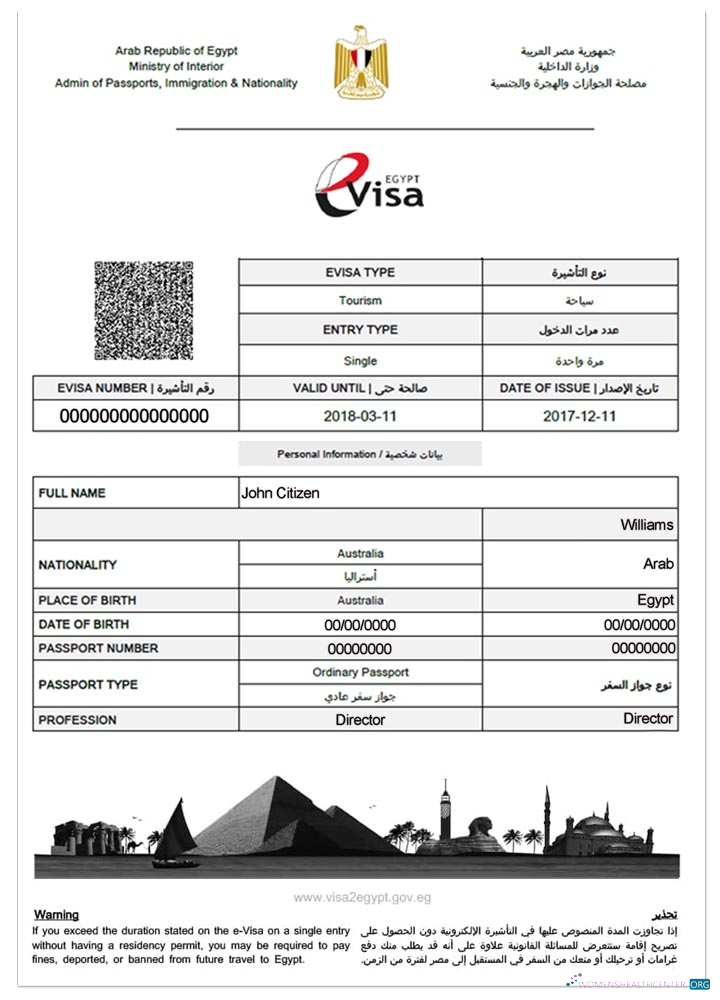 Professionnel Télécharger Égypte E Visa Photoshop Modèle