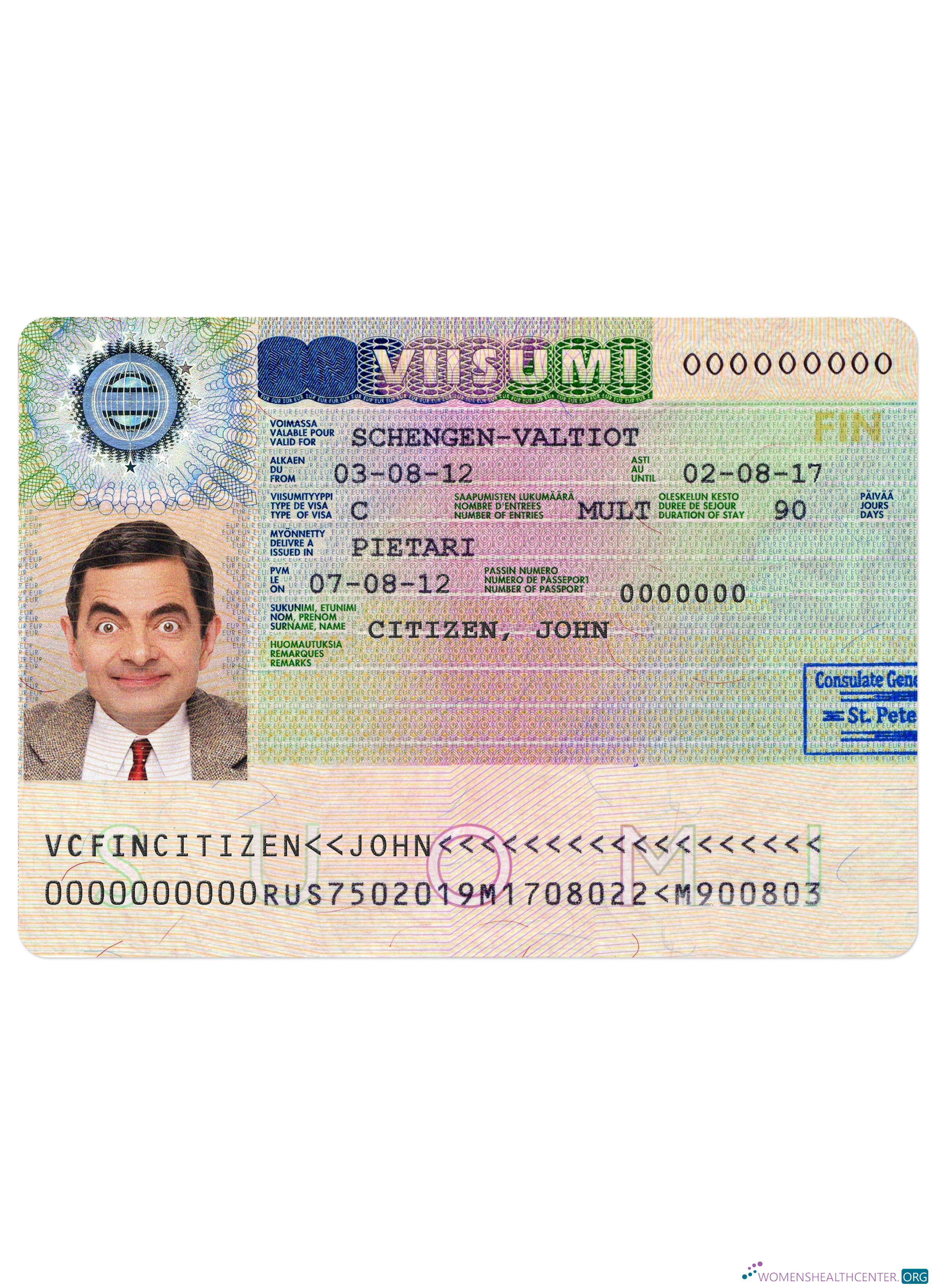 Professionnel Télécharger Finlande Schengen Visa Photoshop Modèle