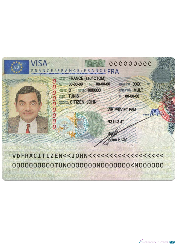 Modifiable Télécharger France Schengen Visa Nouveau Version Photoshop Modèle