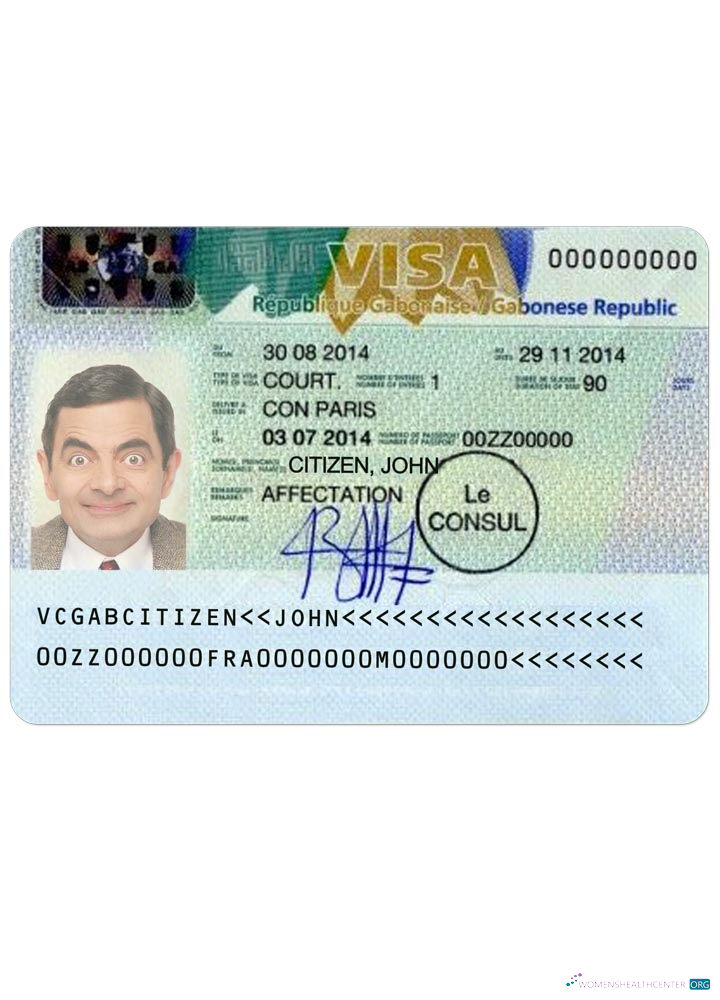 Professionnel Télécharger Gabon Visa Photoshop Modèle