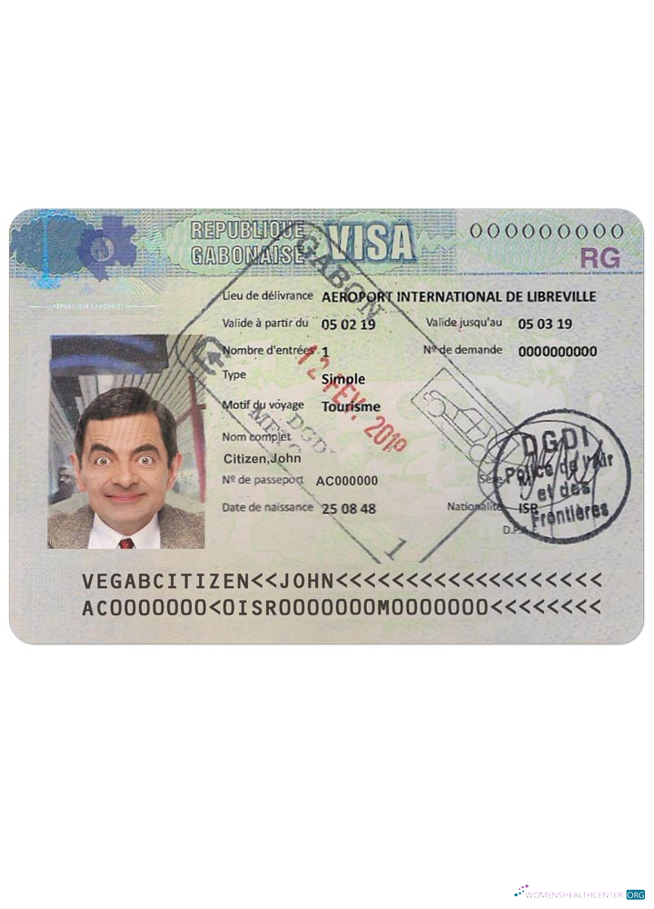 Qualité Télécharger GABONAISE Voyage Visa Photoshop Modèle