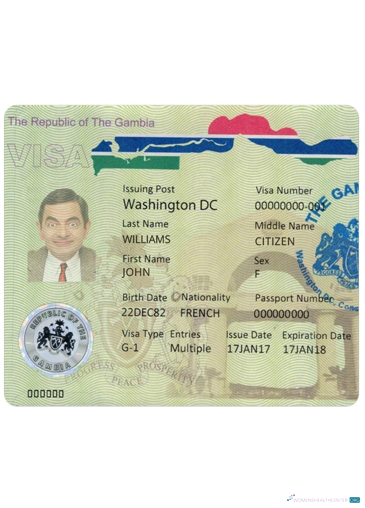 Premium Télécharger Gambie Visa Photoshop Modèle