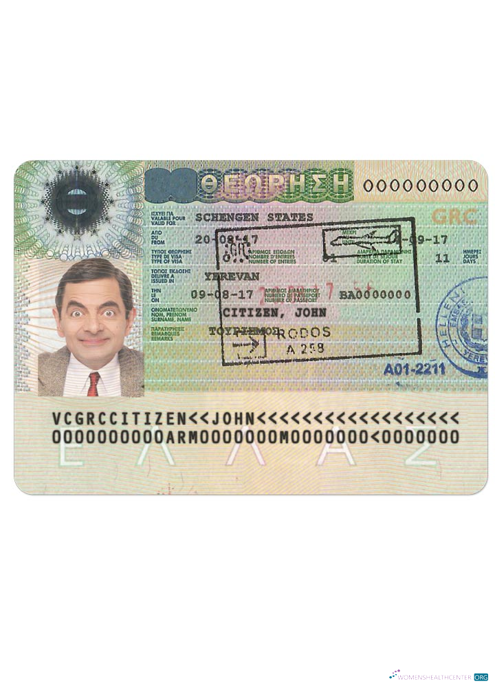 Premium Télécharger Grèce Schengen Visa Version 2 Photoshop Modèle