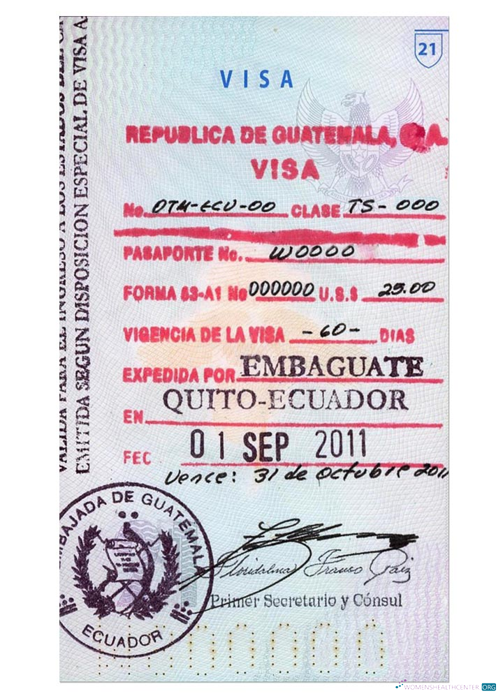 Modifiable Télécharger Guatemala Visa Photoshop Modèle