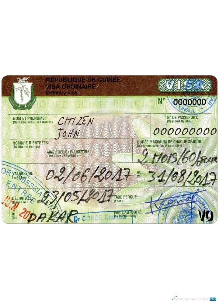 Réaliste Télécharger GUINE Voyage Visa Photoshop Modèle