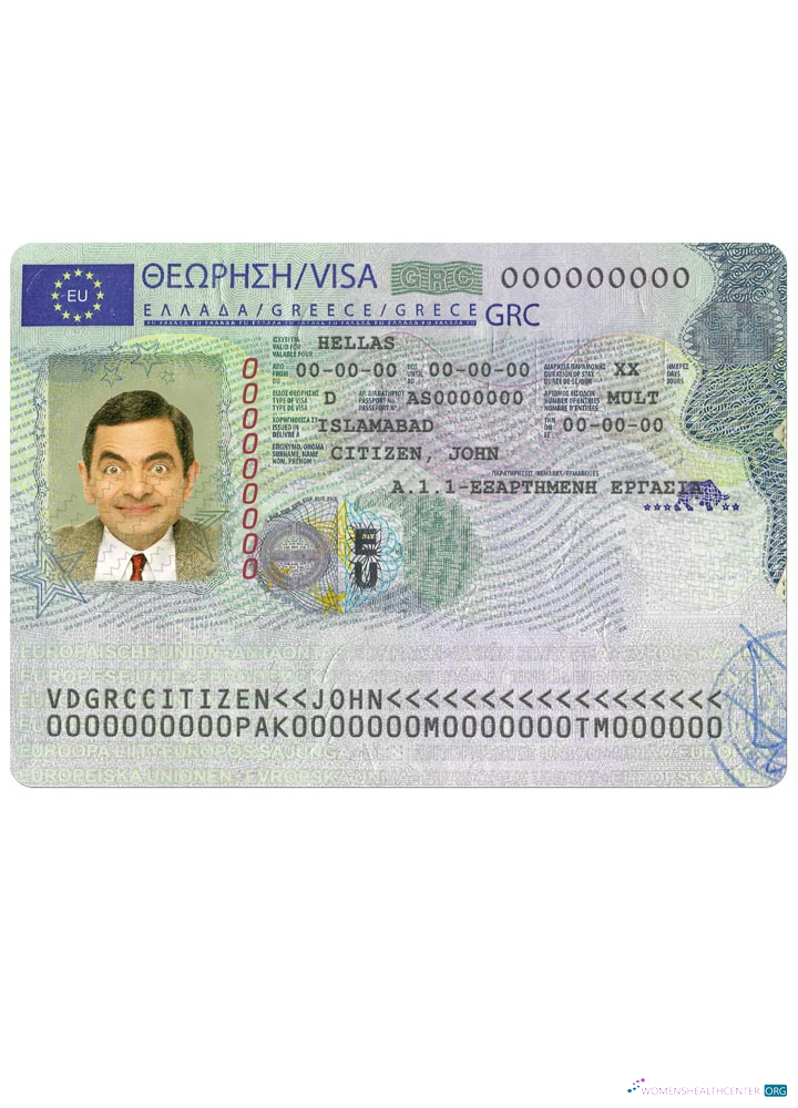 Professionnel Télécharger Grèce Work Visa Photoshop Modèle